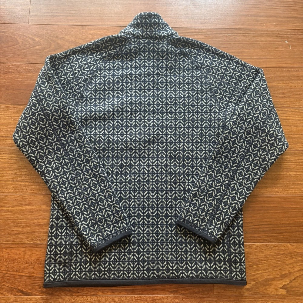 Patagonia Mens M Fleece Pullover 1/4 Zip Geometric Pattern Black Gray STY25323 - Picture 4 of 9
